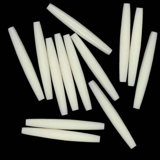 Imitation Hairpipe, 2" Ivory