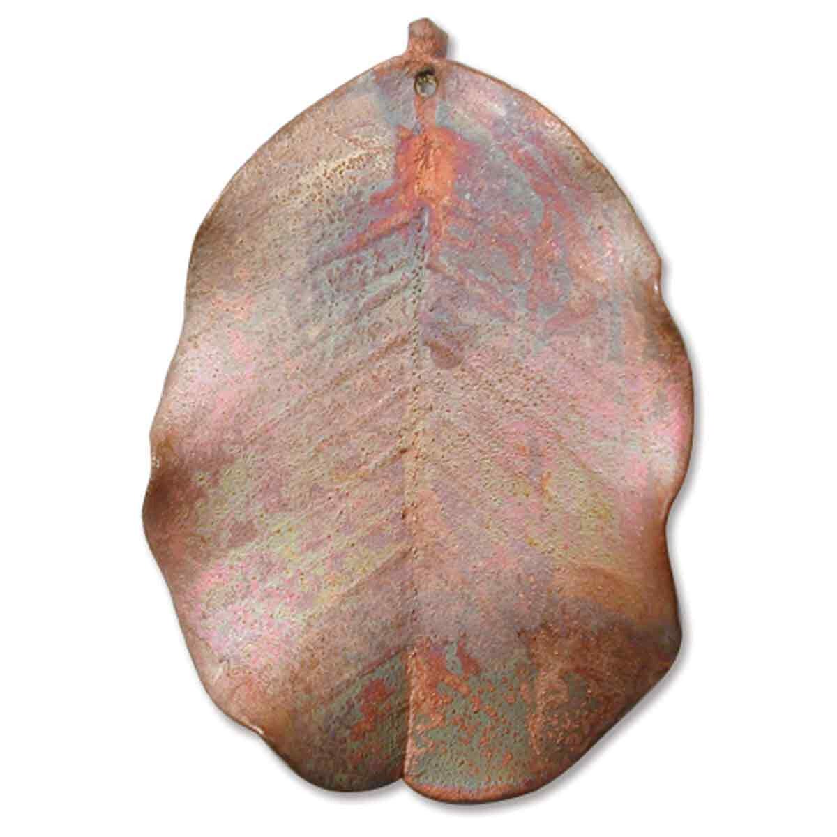 MD COPPER PLATED LEAF 32-51MM 1MM HOLE BAG OF 1