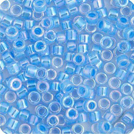 Miyuki Delica 11/0 5.2g vial Light Blue AB Lined-Dyed