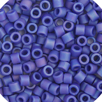 Delica 15/0 RD Cobalt Opaque AB Matte