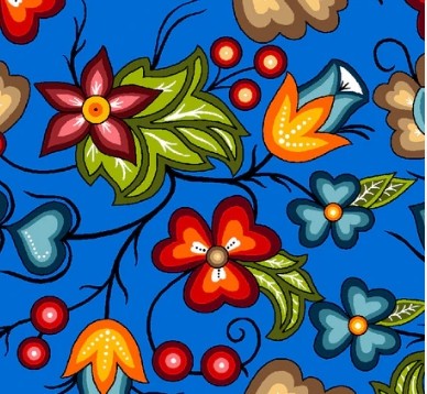 Native Floral-SG2 Royal-By Shannon Gustafson
