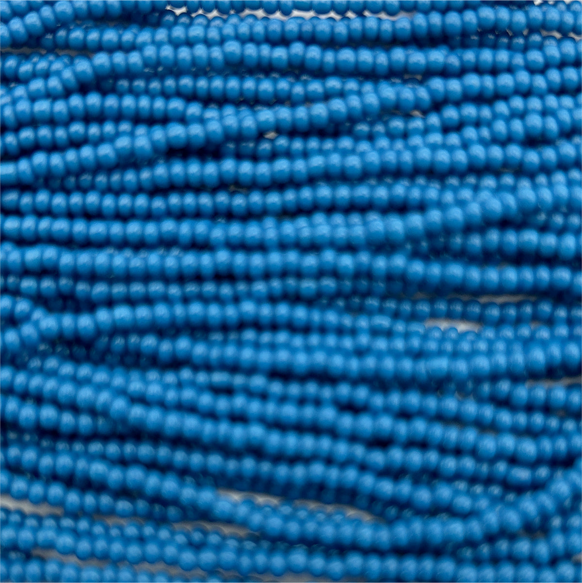 Czech Seed Bead 11/0 Op Dark Blue Strung