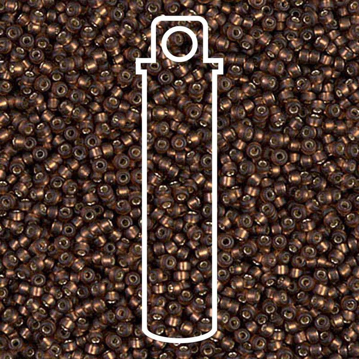 Miyuki Round 15/0 Matte S/L Dark Topaz 8.2 Gram Tube