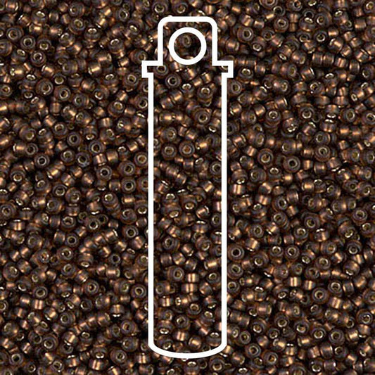 Miyuki Round 15/0 Matte S/L Dark Topaz 8.2 Gram Tube