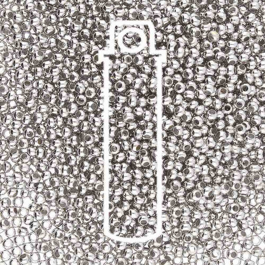 8/0 Imit. Rhodium Metal Seed Bead