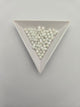 Fire-Polished Glass, Op. White Alabaster Iris, 4mm Faceted Round, Approx. 100 per bag.