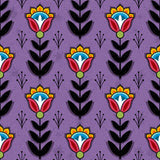 CF Purple-SG8 Native Floral Fabric