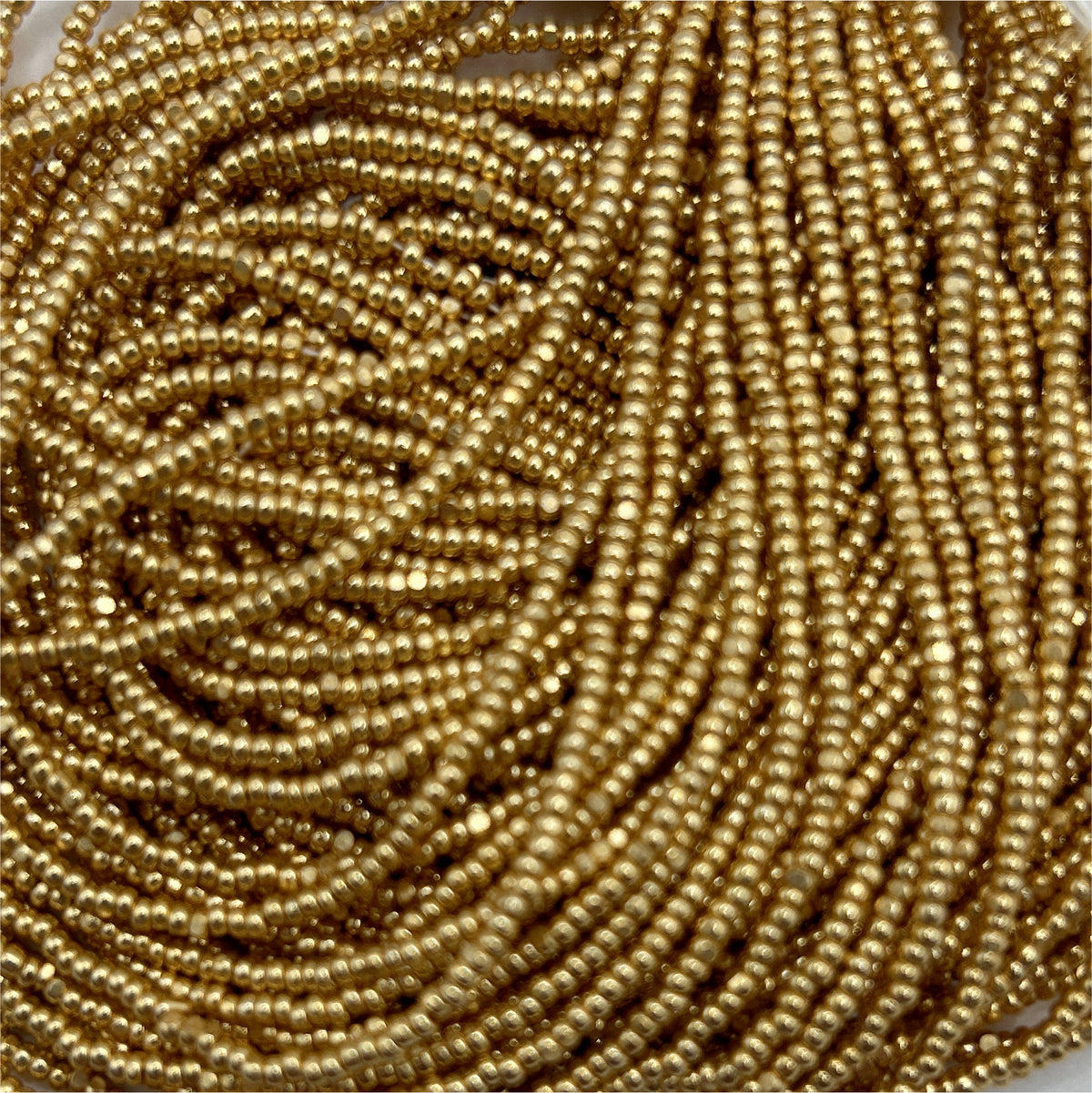 Czech 13/0 Light Gold Metallic Charlotte Cut