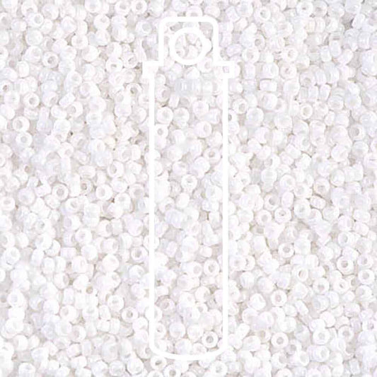Miyuki Round 15/0 Opaque Chalk White 8.2 Gm