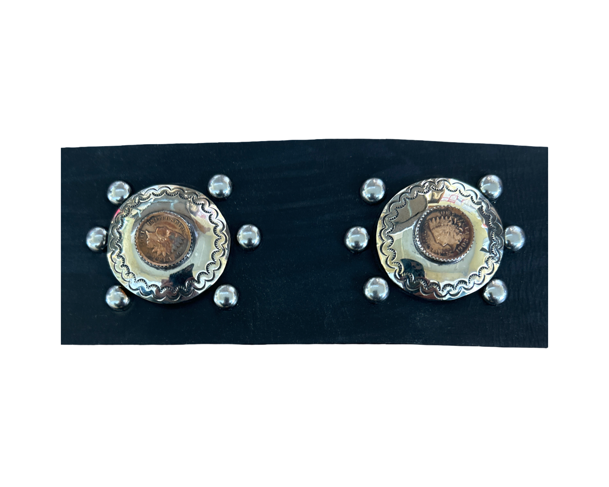 Belt German Silver Conchos 26.5"-Glenda Begay