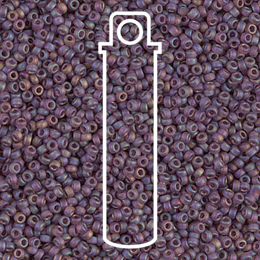 Miyuki Round 15/0 Matte Smoky Amethyst Ab-Apx 8.2gm