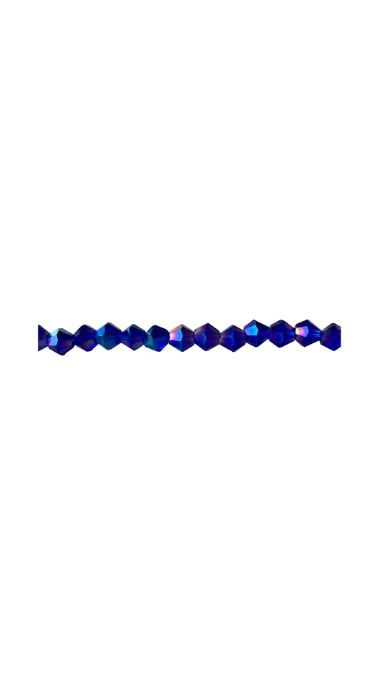 Bicone 4mm Tr. Sapphire AB