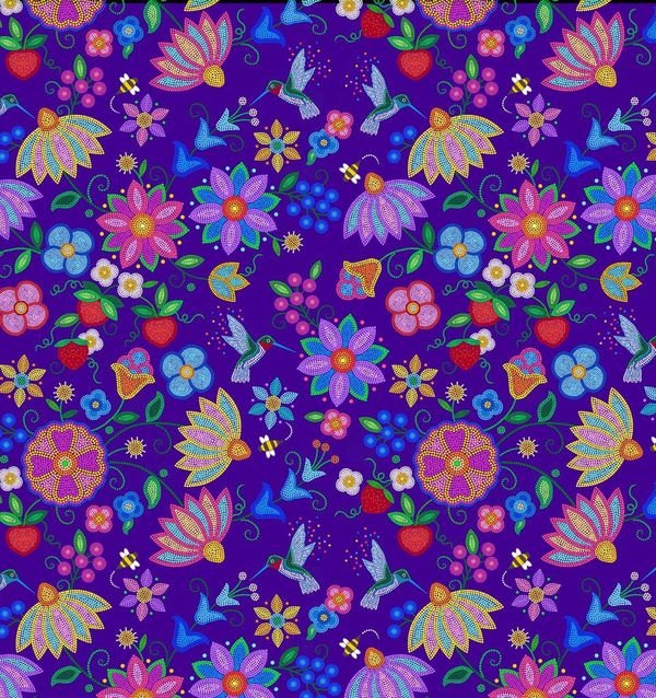Grandma's Garden Purple by William Brien Collection