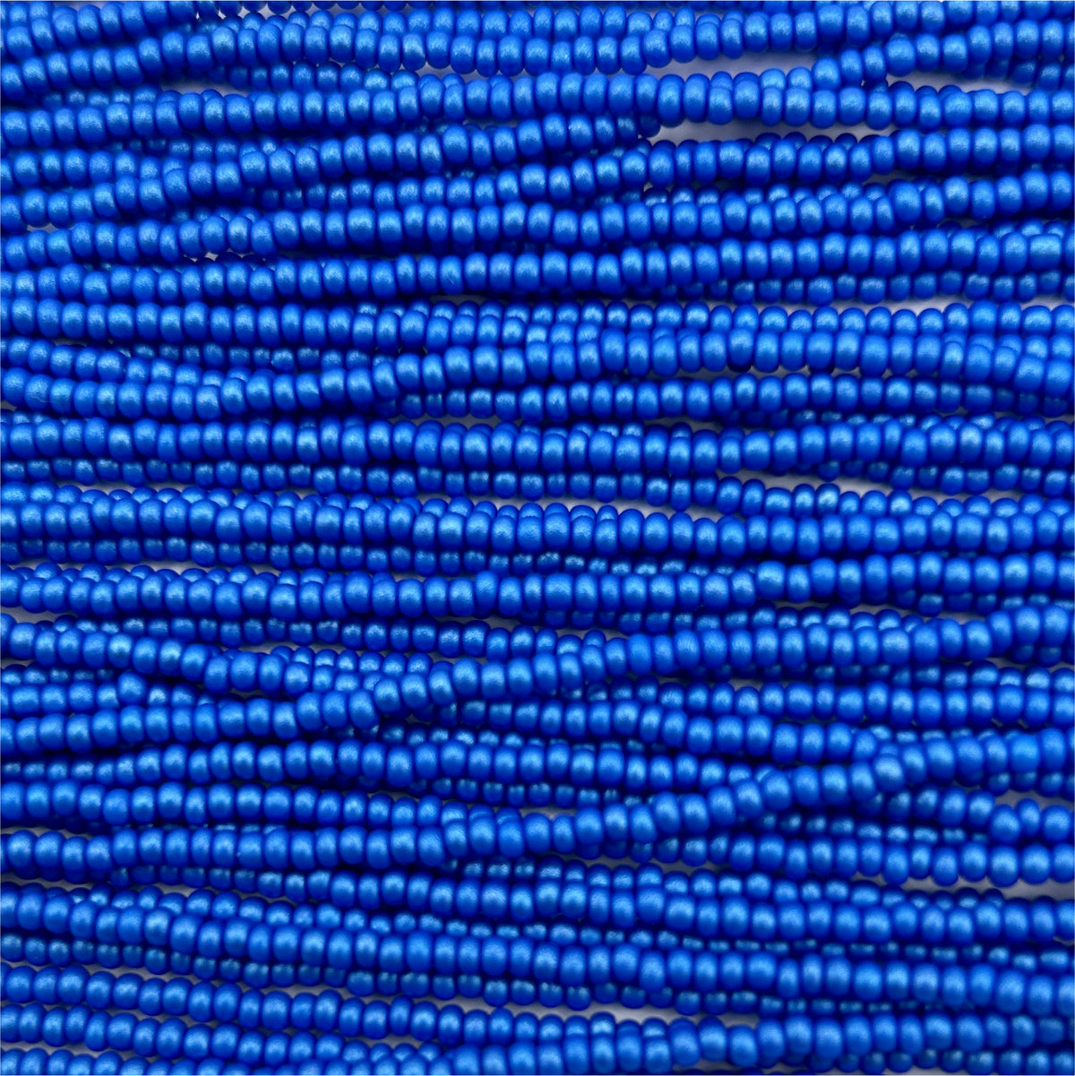 Czech 11/0 PermaLux Dyed Chalk Blue Strung