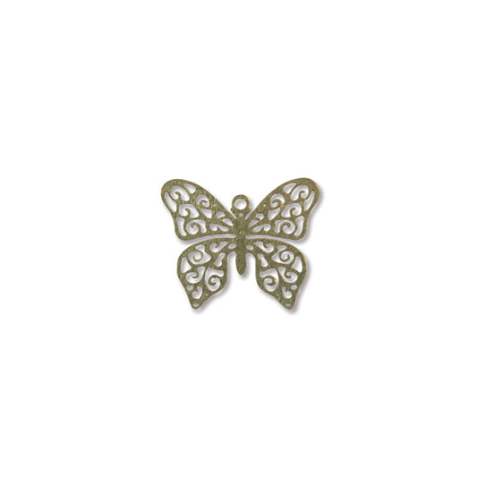G/F 18x13mm Butterfly Charm 1mm