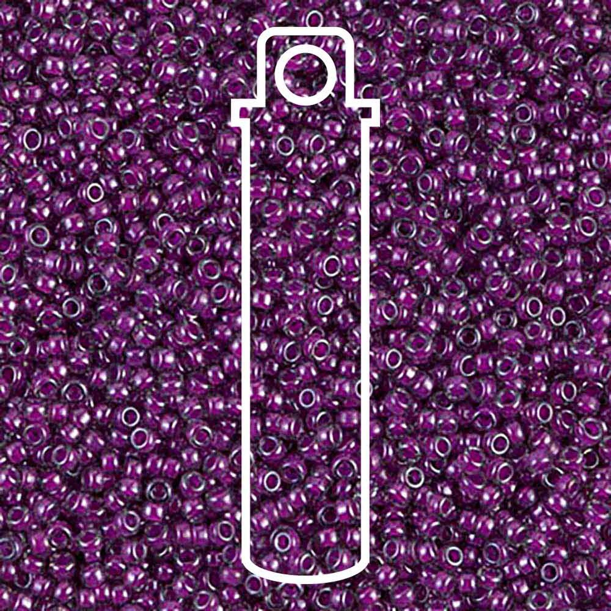 Miyuki Round 15/0 Fuchsia Lined Crystal Ls 8.2g-Tube