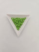 Fire-Polished Glass, Op. Green, 4mm Faceted Round, Approx. 100 per bag.