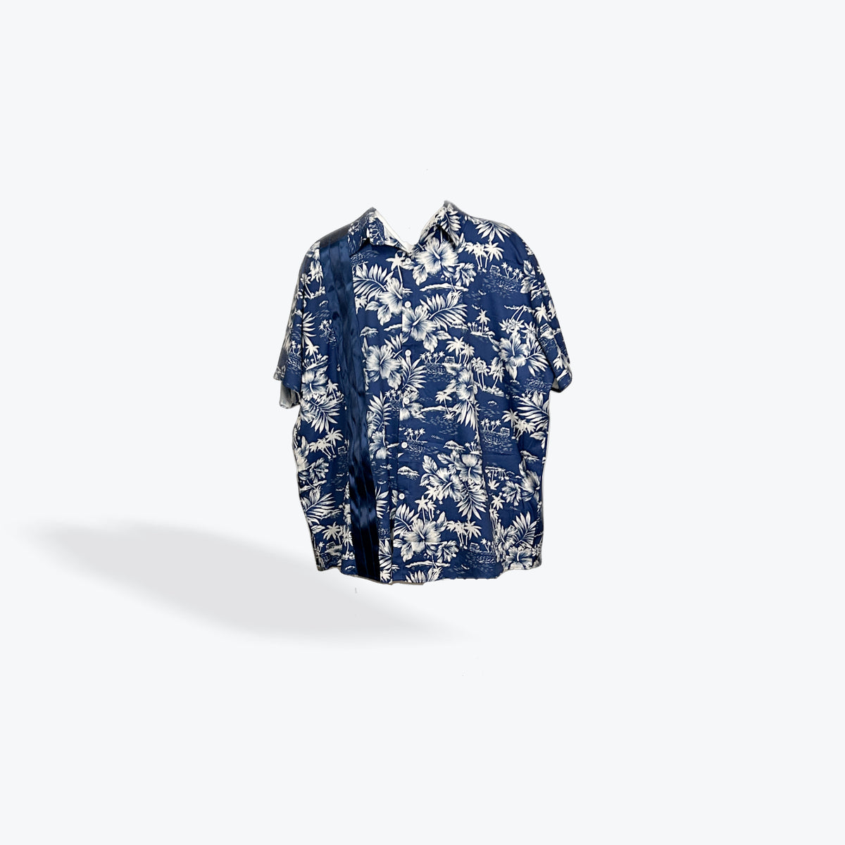 Adult Ribbon Shirt Blue/Hawaiian Size 3XL