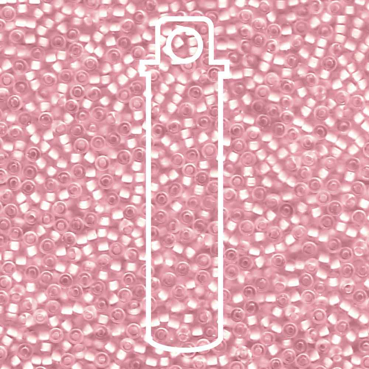 Miyuki Seed Bead 11/0 Crystal Pale Pink Lined Semi-Matte 24 Gm/Tb