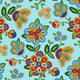 CF Beaded Floral- Light Turquoise