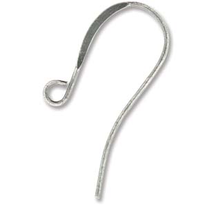 Hook Earrings 26mm Long (36pcs) Antiqued Silverplated
