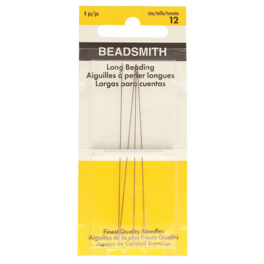 Beading Needle 4/Pk Pearl String Xtra Long