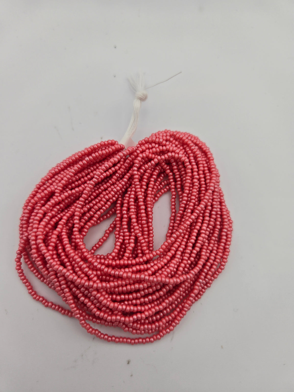 Czech Seed Bead 11/0 PermaLux Dyed Chalk Pink Strung