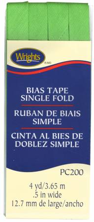 Wrights Single Fold Bias Tape Green Glow