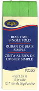Wrights Single Fold Bias Tape Green Glow