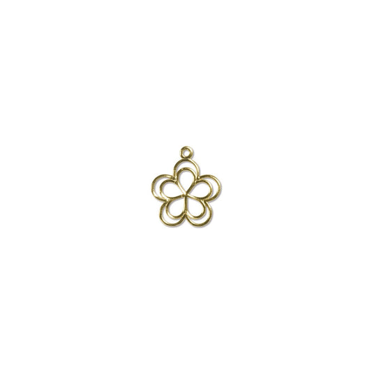 G/F 22x20mm Flower Pendant 0.73 Gm