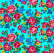 CF Kokum Silver Metallic Floral-Aqua