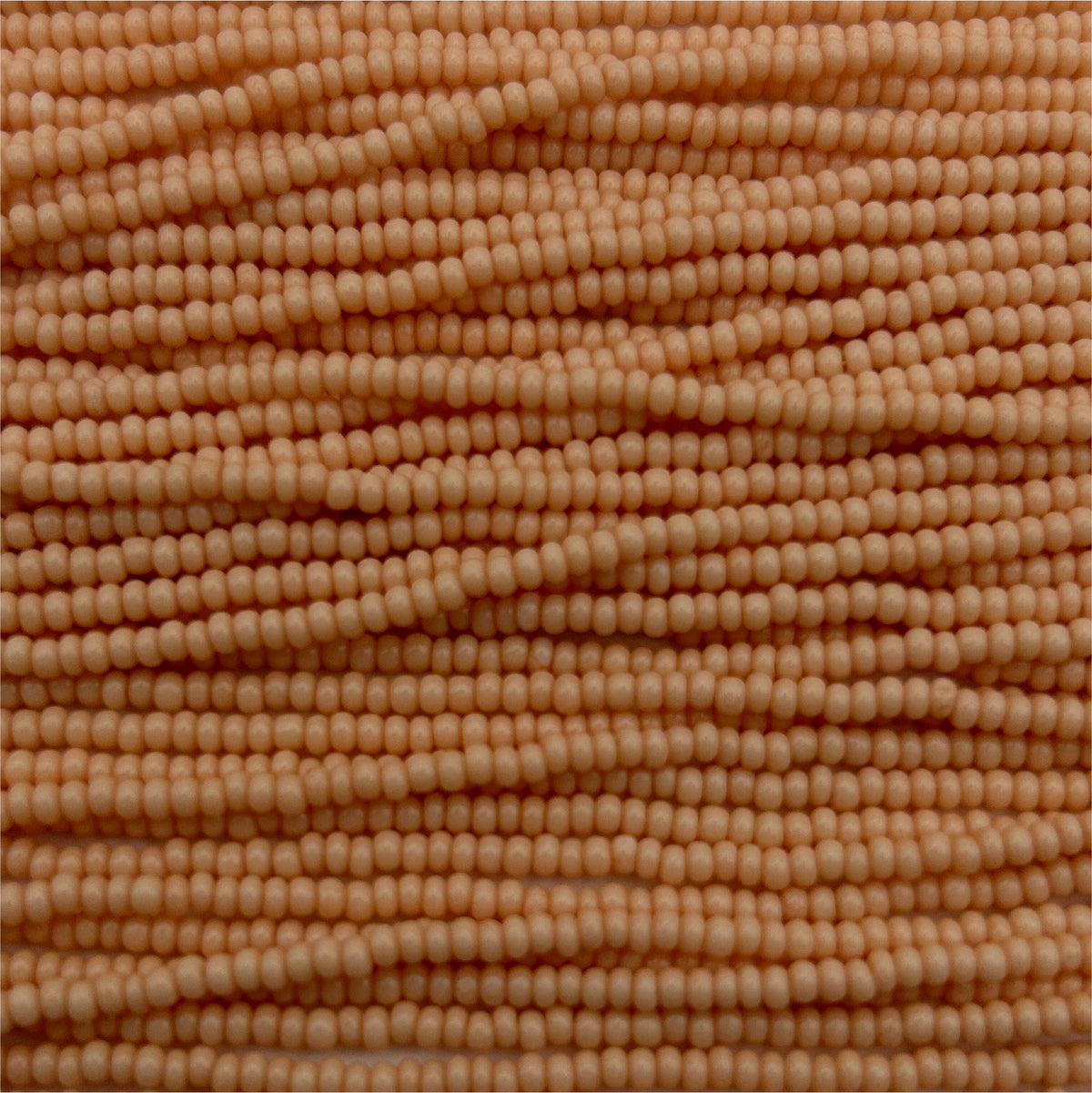 Czech 11/0 Dyed Chalk Light Orange Solgel Strung