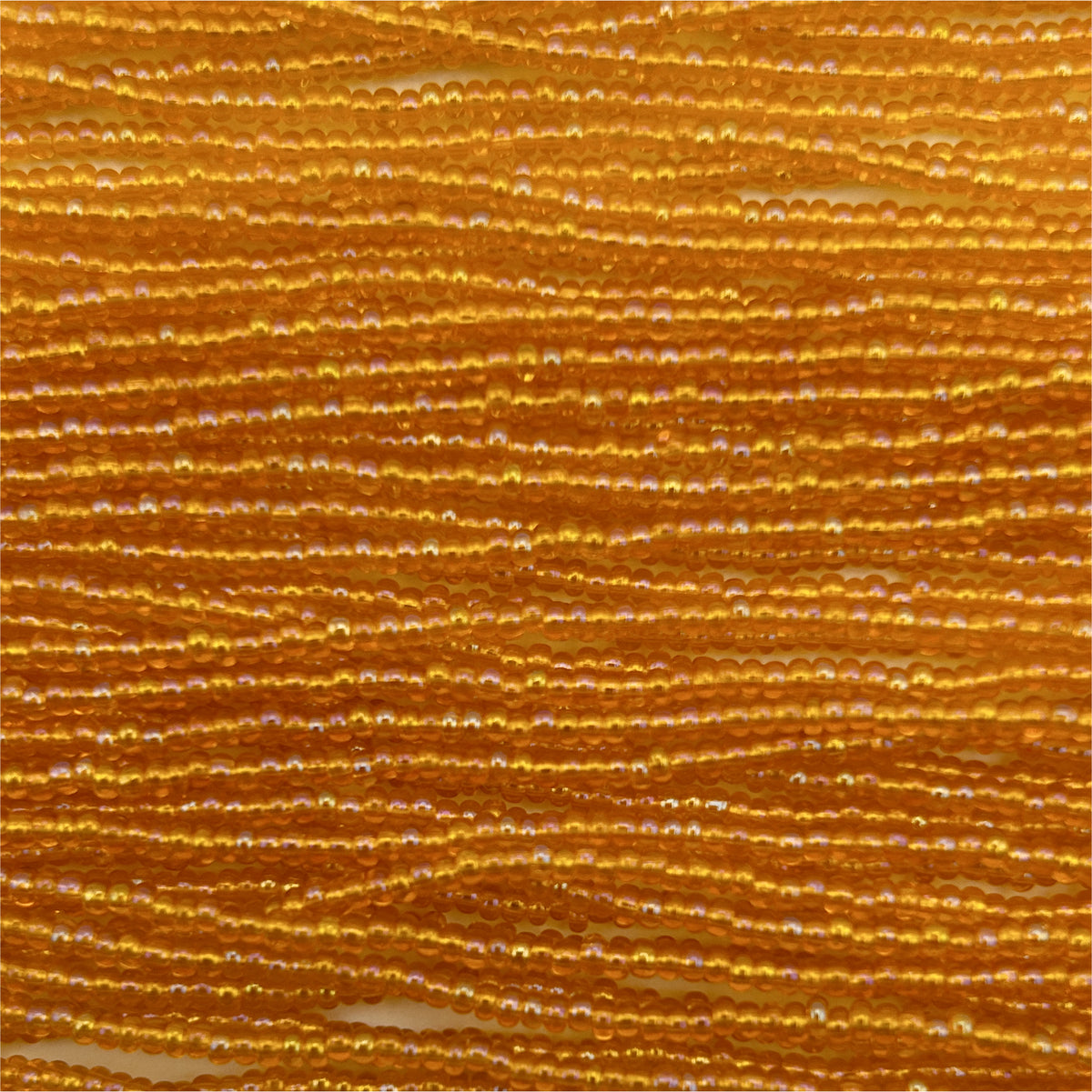 Czech 11/0 Tr Lt Orange AB Strung