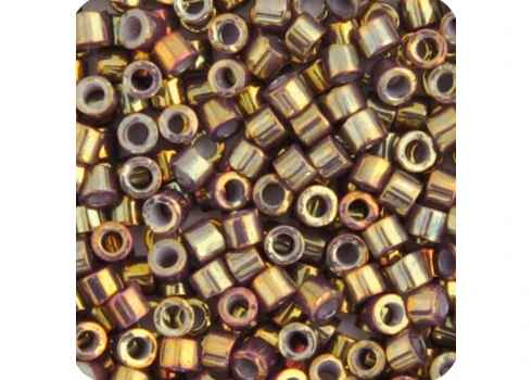 Miyuki Delica 11/0 5.2g Vial Bronze Gold Green AB Metallic Gold