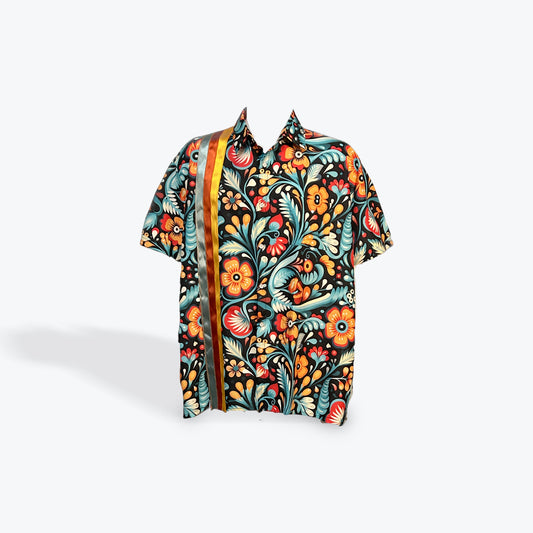 Adult Ribbon Shirt Floral-Size 3XL