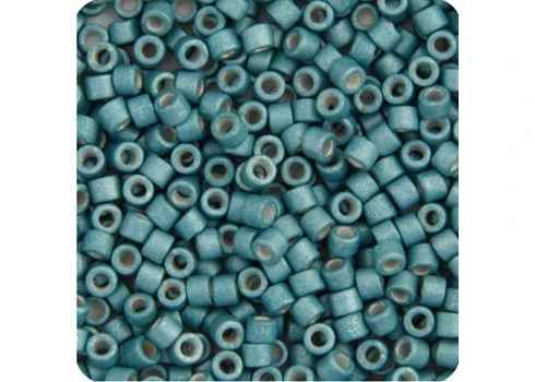 Miyuki Delica 11/0 5.2g Vial Dark Aqua Galvanized-Dyed Matte