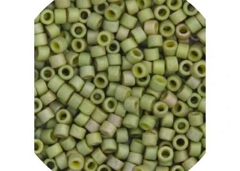 Miyuki Delica 11/0 5.2g Vial Light Yellow Green Metallic Matte