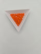 Fire-Polished Glass, Op. Lt. Orange, 4mm Faceted Round, Approx. 100 per bag.