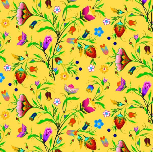 CF Turtle Island Floral-Yellow