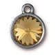 Charm W/Swar 12mm Rivoli Lt. Col. Topaz