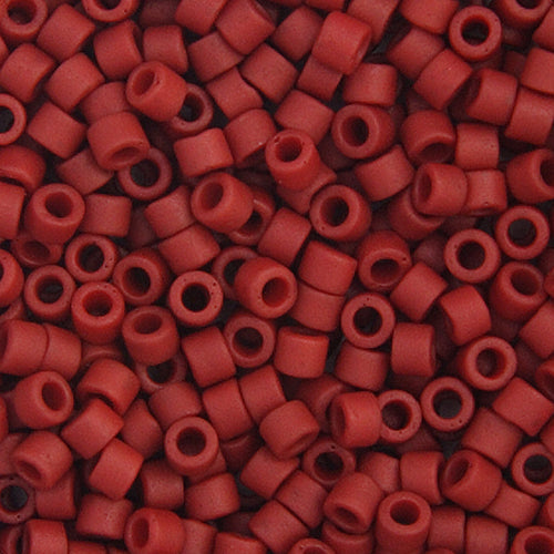 Miyuki Delica 11/0 5.2g Vial Dark Red Maroon Metallic Matte