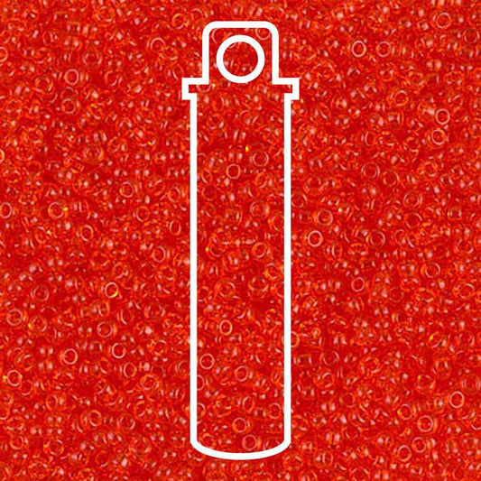 Miyuki Round 15/0 Transparent Tangerine  8.2 Gm/Tb
