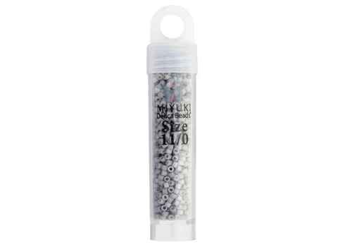 Miyuki Delica 11/0 5.2g Vial Light Grey Smoke Opaque Matte