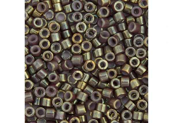 Miyuki Delica 11/0 5.2g Vial Dusty Mauve AB Metallic Gold Luster