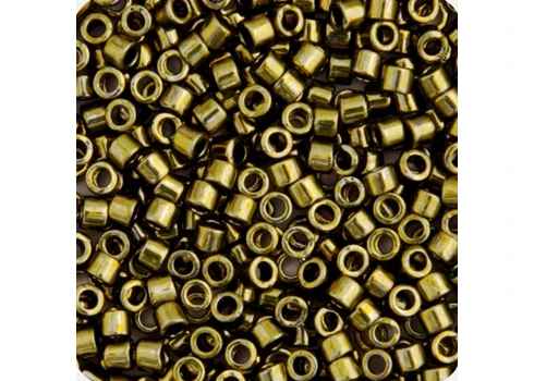 Miyuki Delica 11/0 5.2g Vial Olive Opaque Nickel Plated Dyed