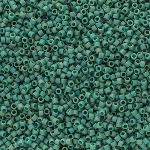 Miyuki Delica 11/0 5.2g Vial Frosted Glazed Rainbow Green Mint