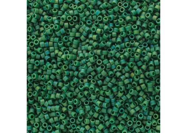 Miyuki Delica 11/0 5.2g Vial Frosted Glazed Rainbow Green Pine