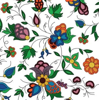 CF Family Blooms Metallic White by Tamara Malcolm