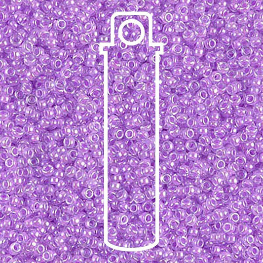 Miyuki Round 15/0 Orchid Lined Crystal 8.2 Gram Tube