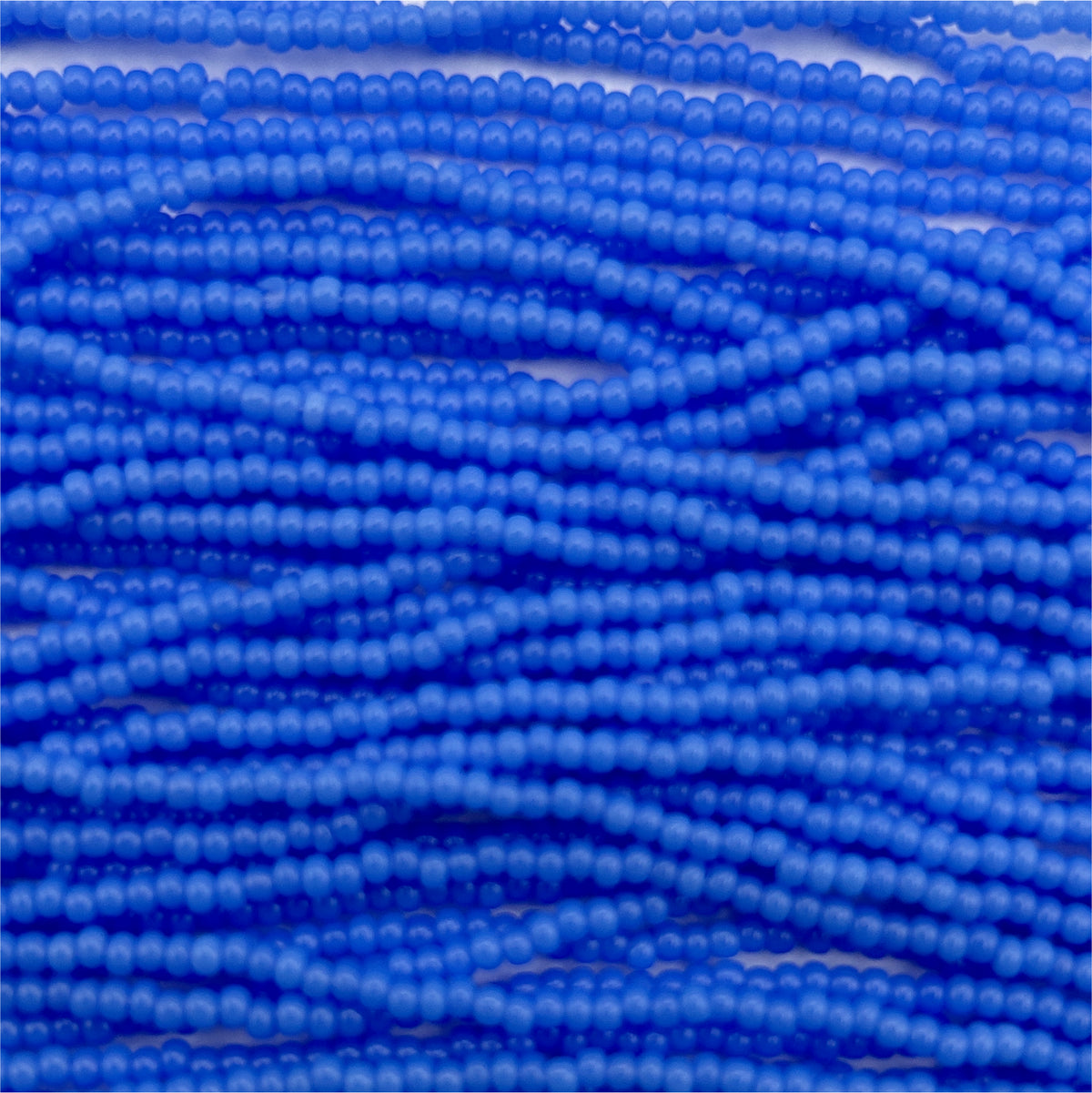 Czech Seed Bead 11/0 Op Oily Blue Strung